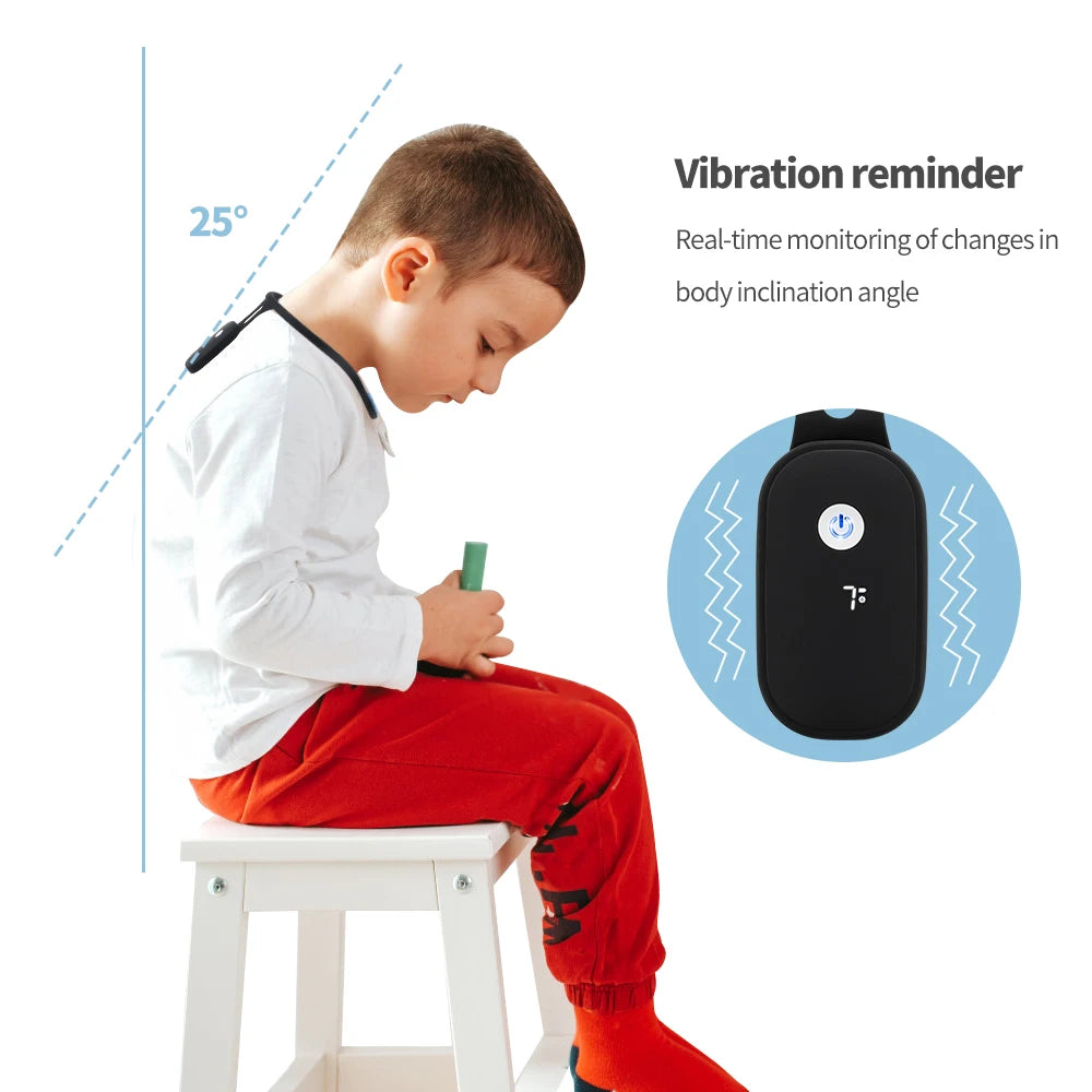Smart Vibration Posture Corrector – For Kids (4+) & Adults | Real-Time Slouch Reminder, USB Rechargeable